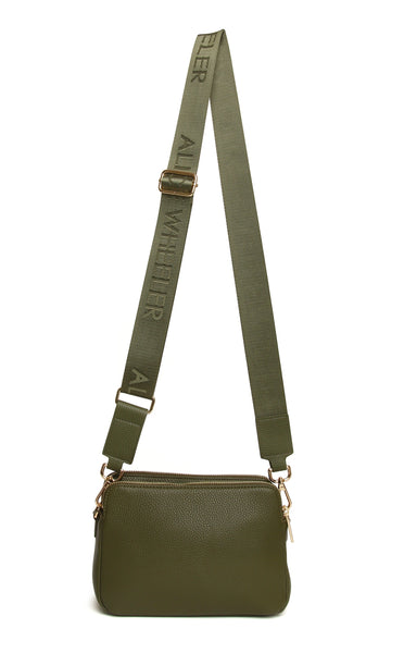 Alice Wheeler Kensington double zip CB bag-Olive