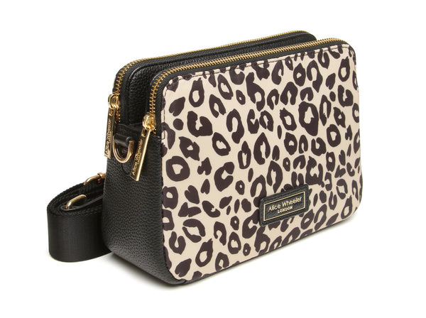 Alice Wheeler Kensington  double zip CBbag-Leopard black