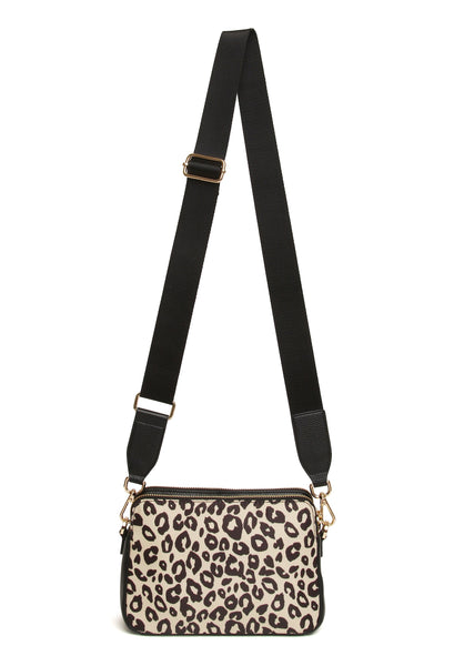Alice Wheeler Kensington  double zip CBbag-Leopard black