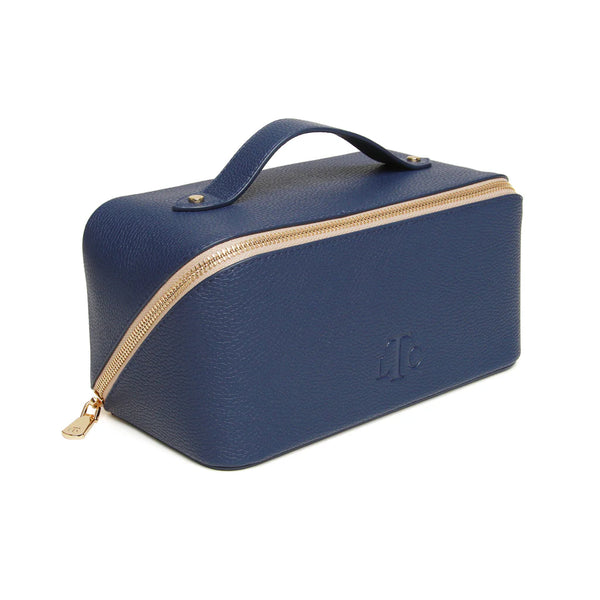 Alice Wheeler LTC train case -Medium Navy