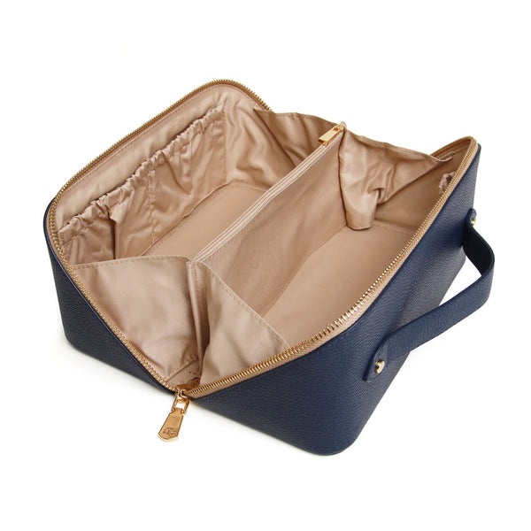 Alice Wheeler LTC train case -Medium Navy