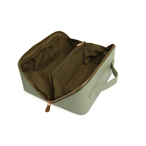 Alice Wheeler LTC train case -Medium Sage