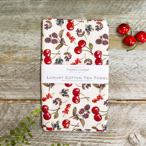 Toasted Crumpet Tea towel- Mon Cheri (pure)