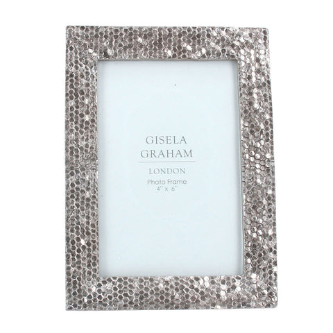 Silver chainmail picture frame