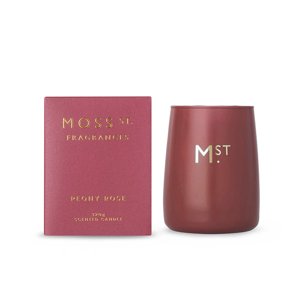 MOSS ST BRAND CANDLE SOY WAX PEONY ROSE