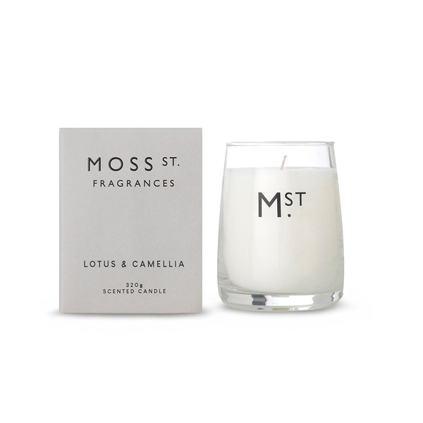 MOSS ST BRAND CANDLE SOY WAX LOTUS & CAMELLIA