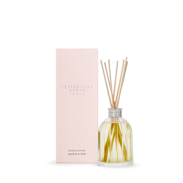 PEPPERMINT GROVE BRAND DIFFUSER GIFT HOME SCENT AUSTIN AND OUD