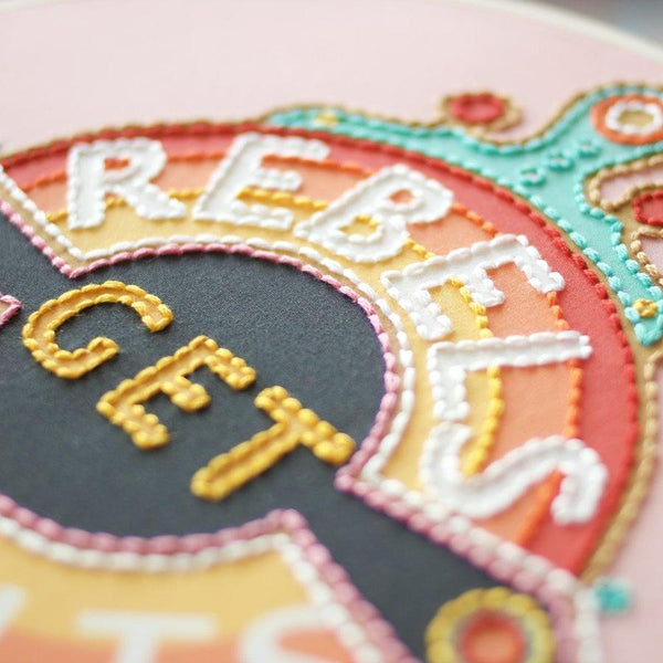 Cotton Clara Rebels Get Results Hoop Embroidery Kit