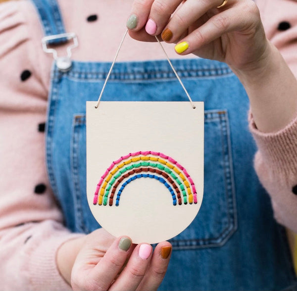 Cotton Clara Rainbow embroidery banner kit